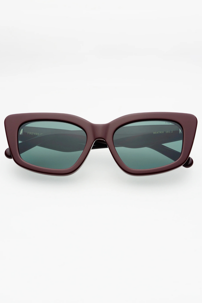 Beatrix Burgundy Acetate Cat Eye Sunglasses