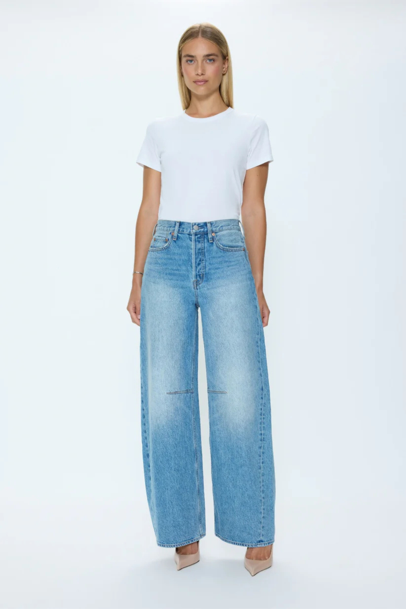 Sydney Hazy High Rise Bowed Wide Leg