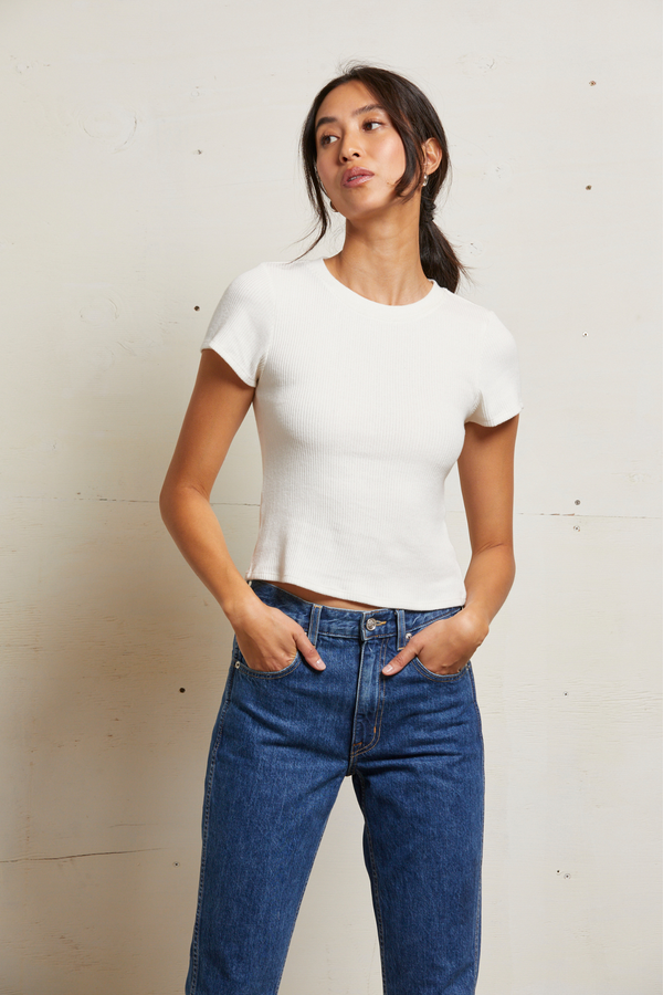 Gabby Sugar Sweater Rib Tee