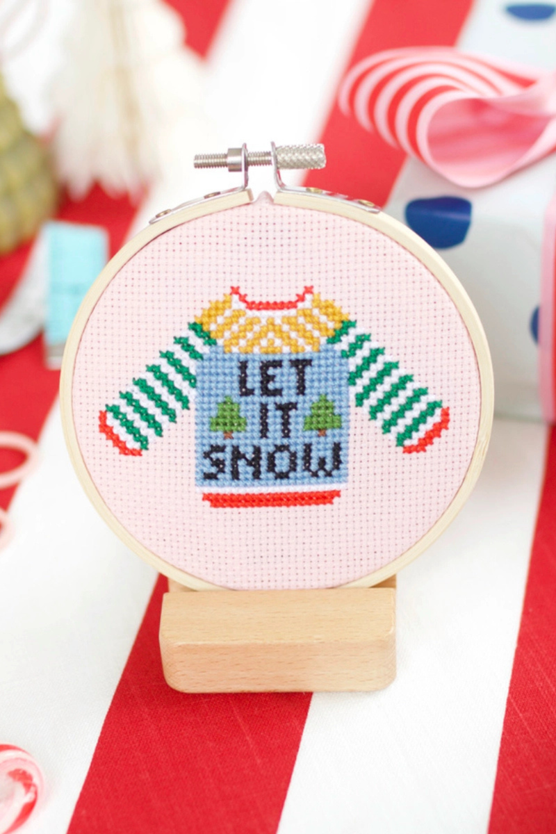 Let It Snow Sweater Cross Stitch Kit