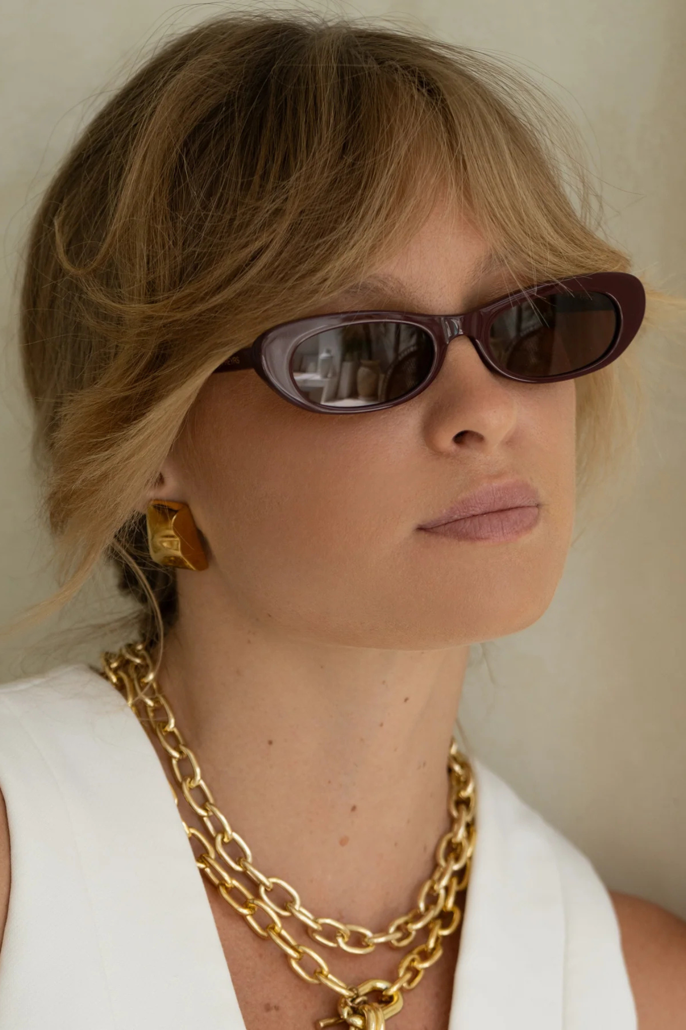 Sophie Burgundy Acetate Sunglasses