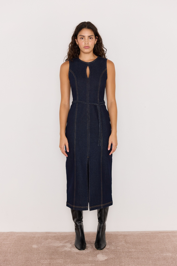Raya Denim Midi Dress