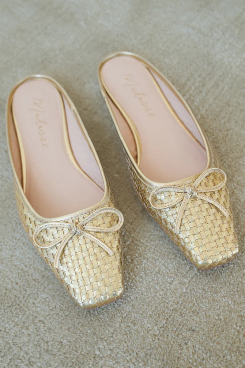 Remy Gold Woven Flat