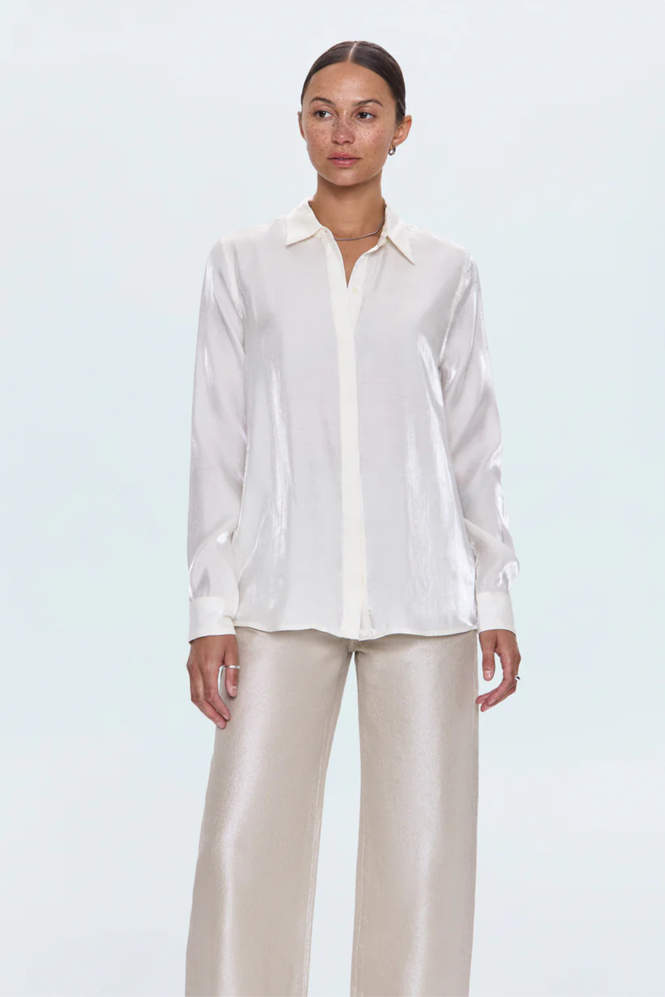 Tilda Ecru Button Up