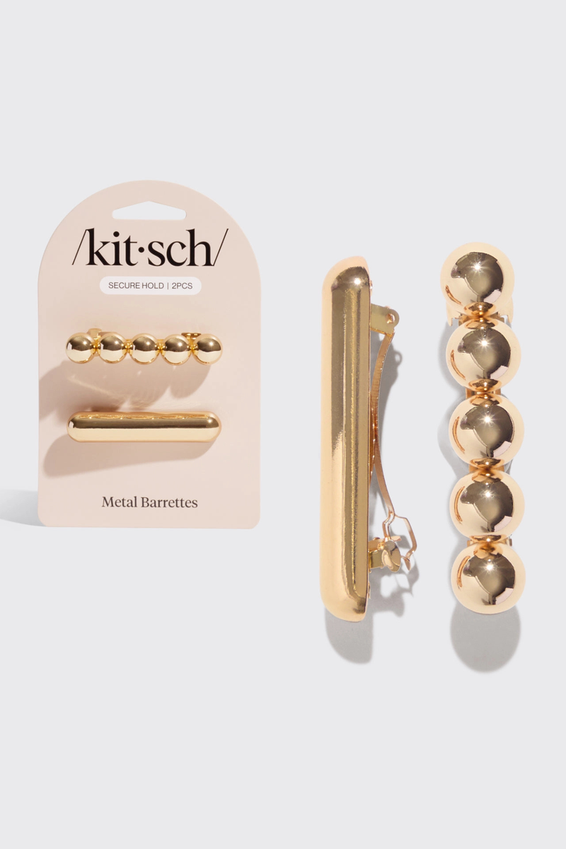 Gold Metal Barrettes