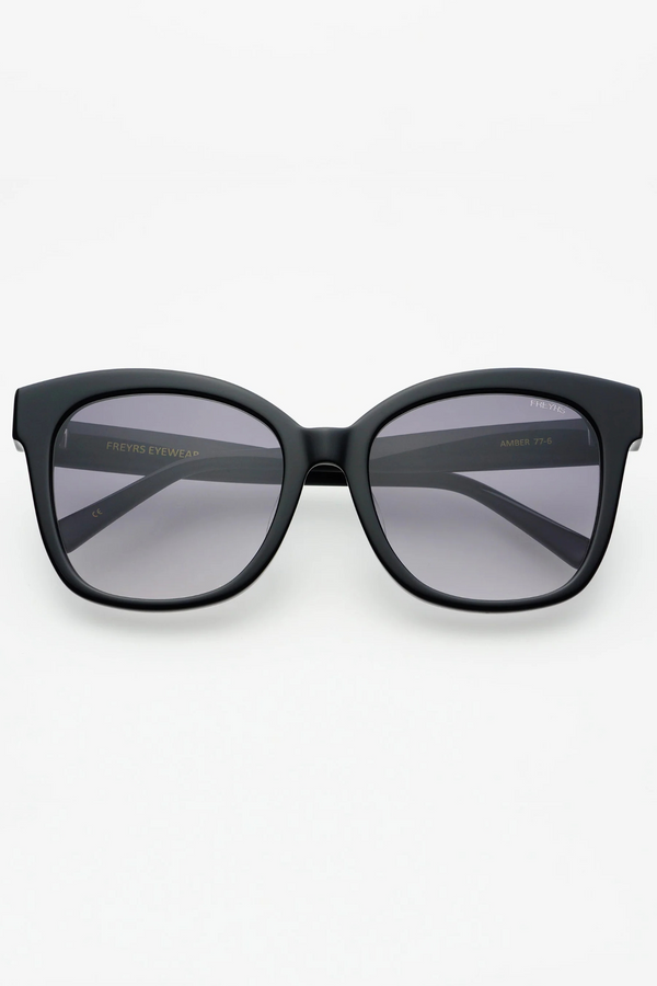 Amber Black Acetate Cat Eye Sunglasses