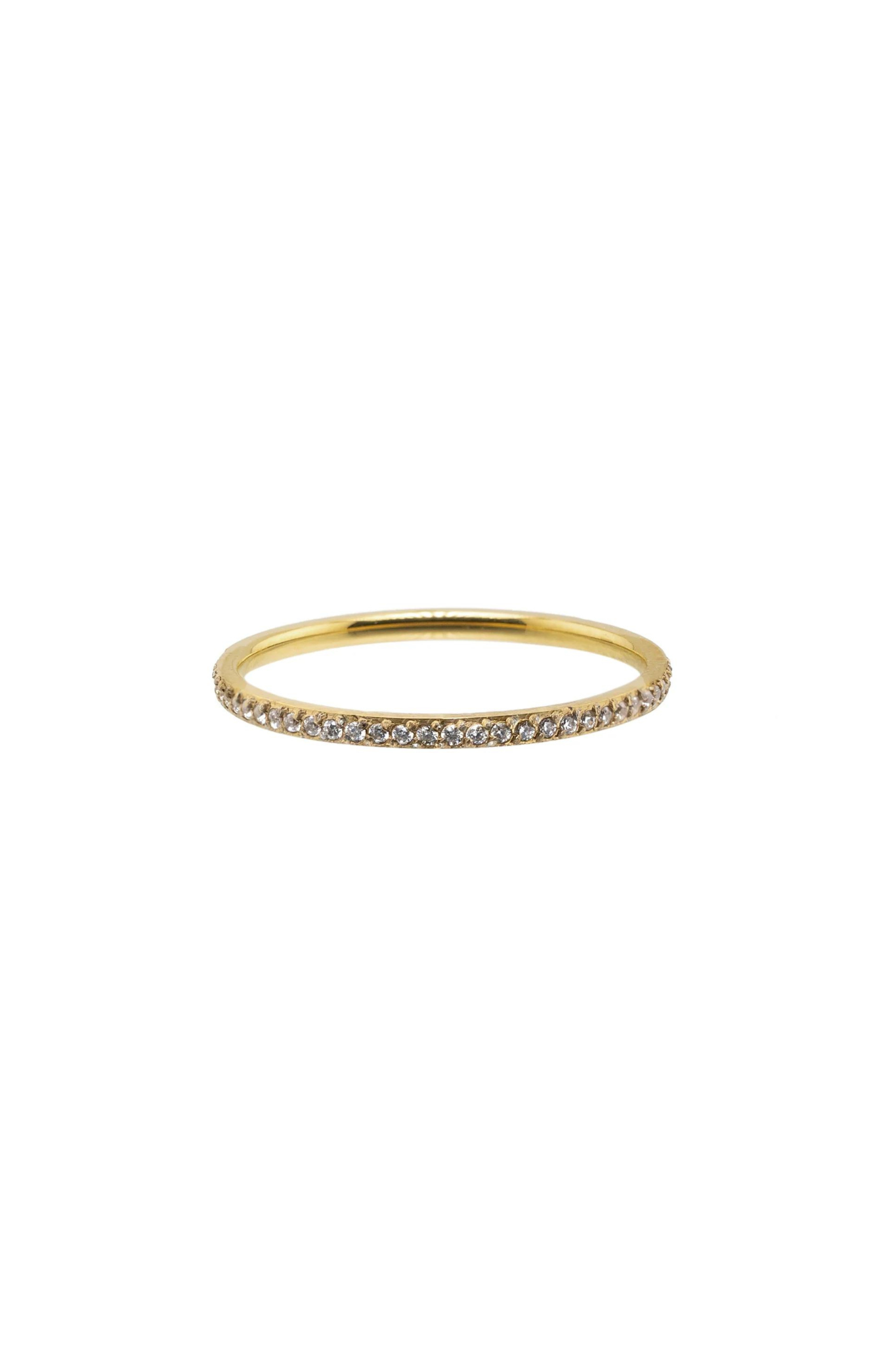 Gold Dainty Diamond Band Ring