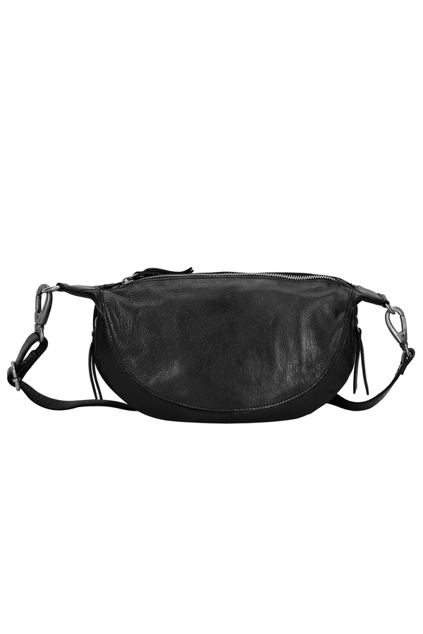 Crosby Black Leather Sling Bag