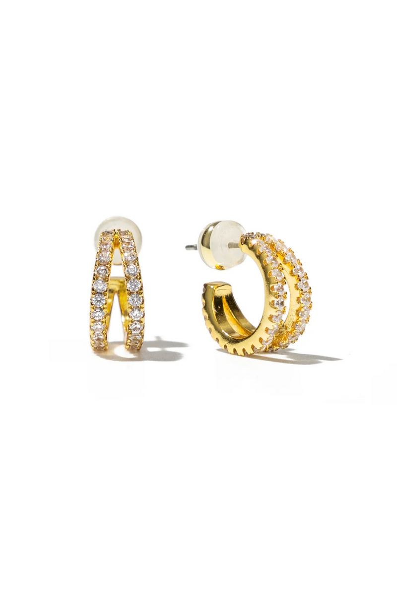Shine Double Hoops