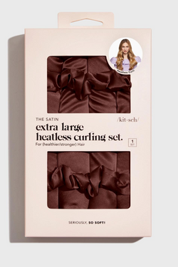 Chocolate XL Satin Heatless Curling Set