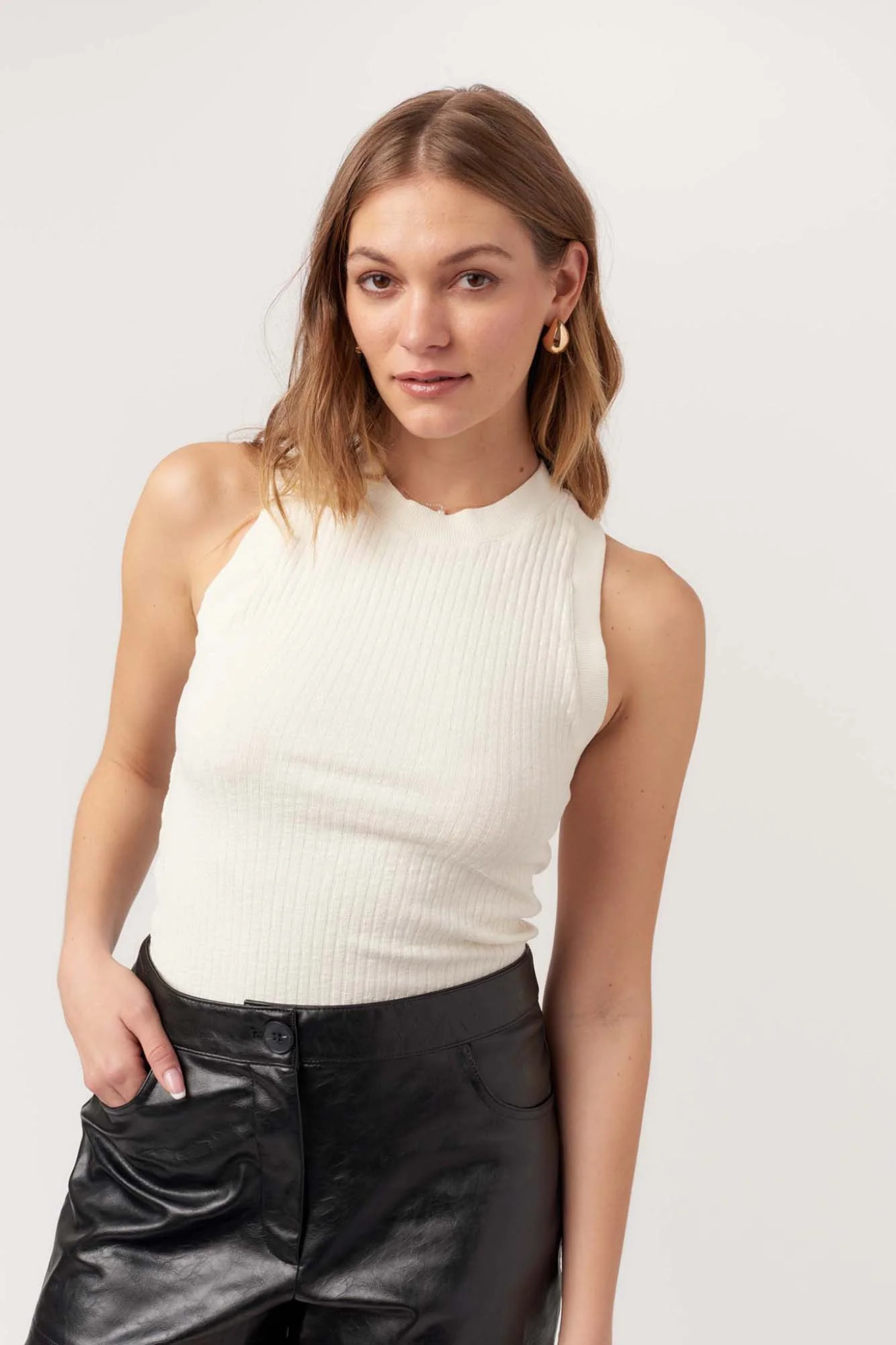 Player Cream Rib Tank