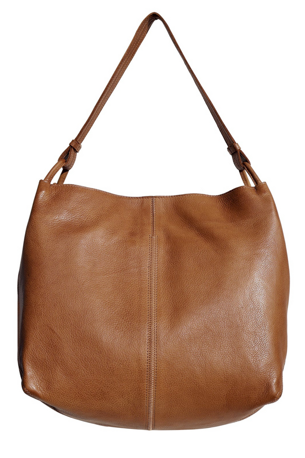 Lyons Cognac Leather Shoulder Bag