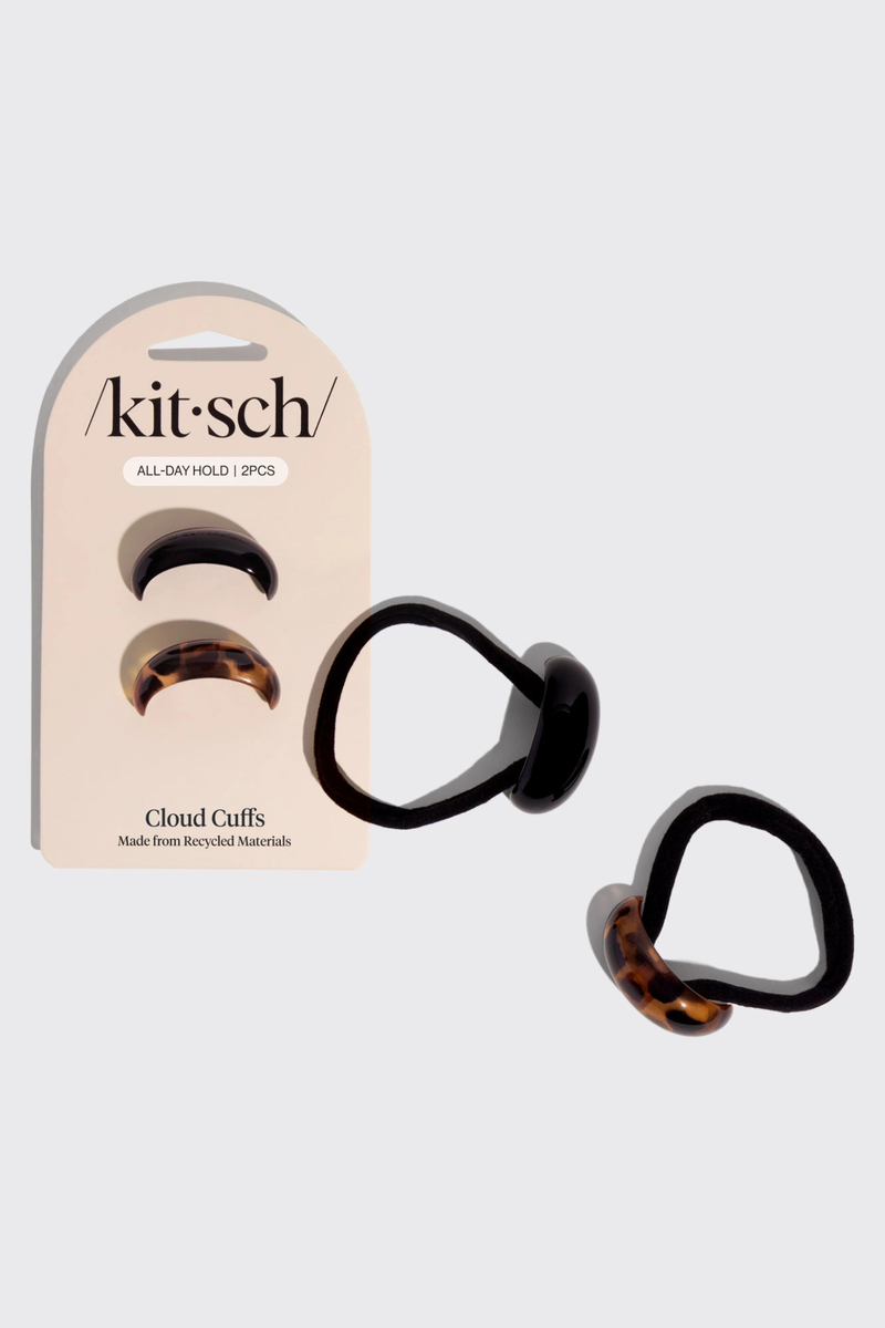 Small Black + Tort Cloud Cuffs