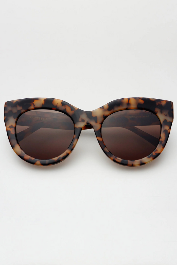 Charlotte Milky Tortoise Acetate Cat Eye Sunglasses