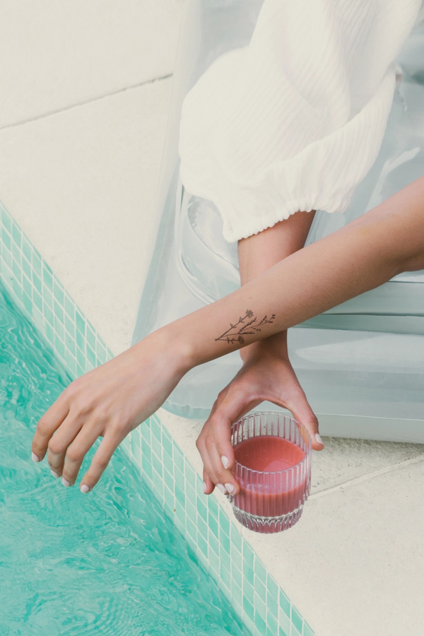 Juniper Branch Temp Tattoo