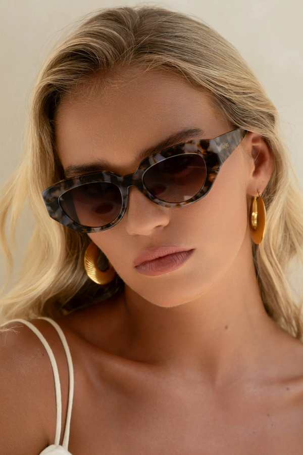 Frankie Brown Pearl Acetate Cat Eye Sunglasses