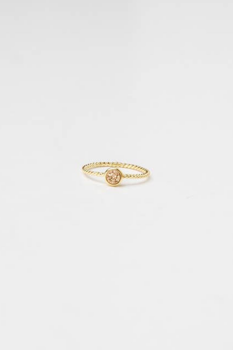 Rose Gold Druzy Ring
