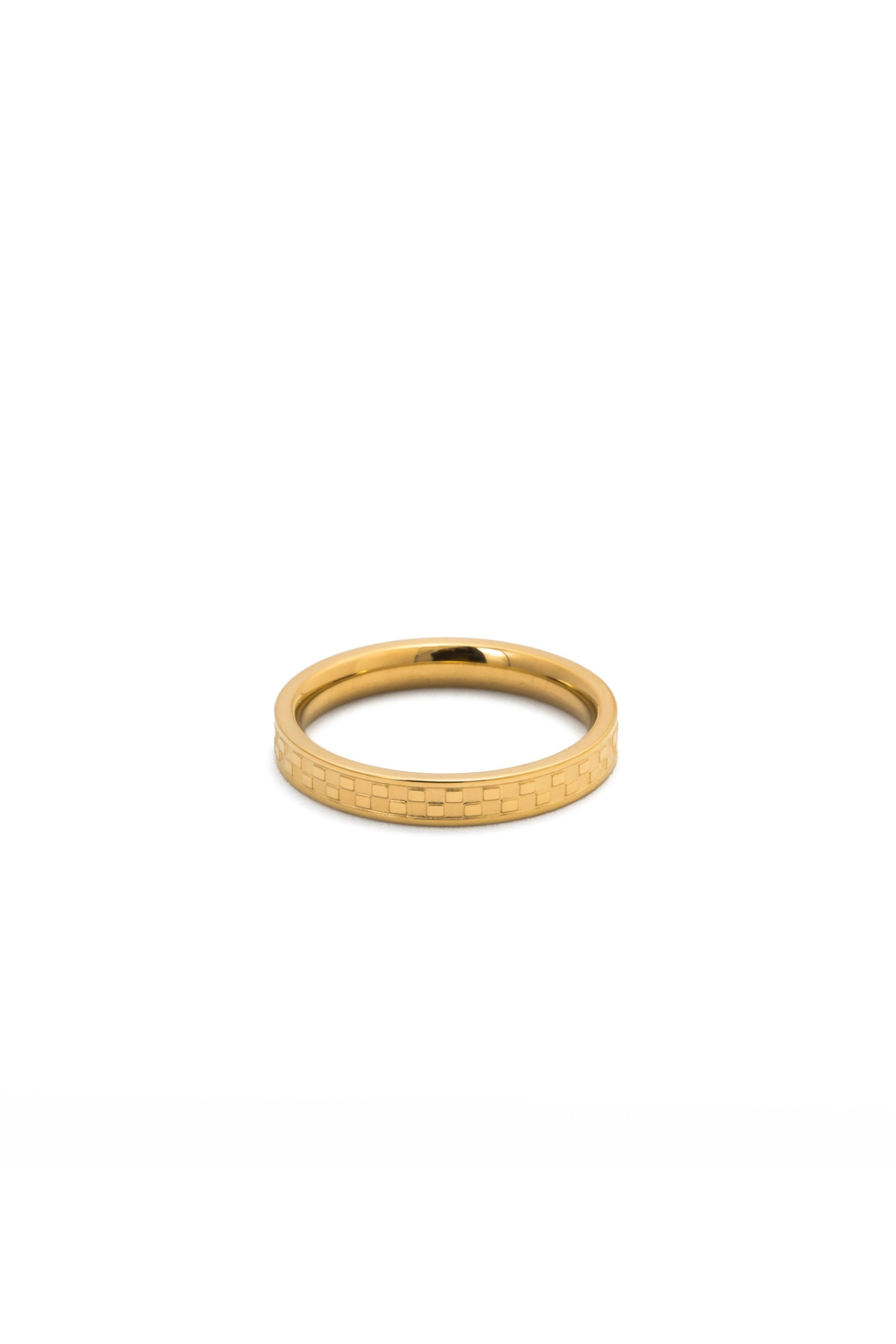 Chess Gold Textured Ring