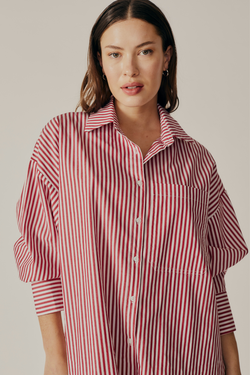 Nyssa Merlot Stripe Top