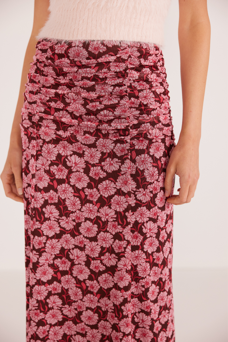 Dakota Carnation Ditsy Midi Skirt