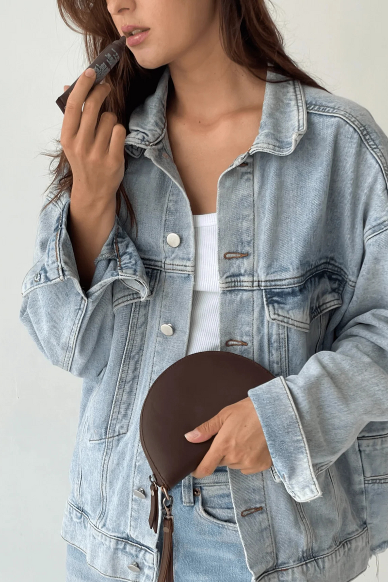 Wedge Wallet - Dark Saddle