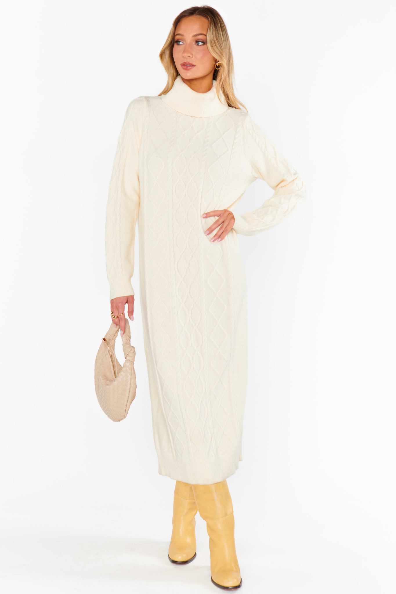 Montreal Cream Midi Dress