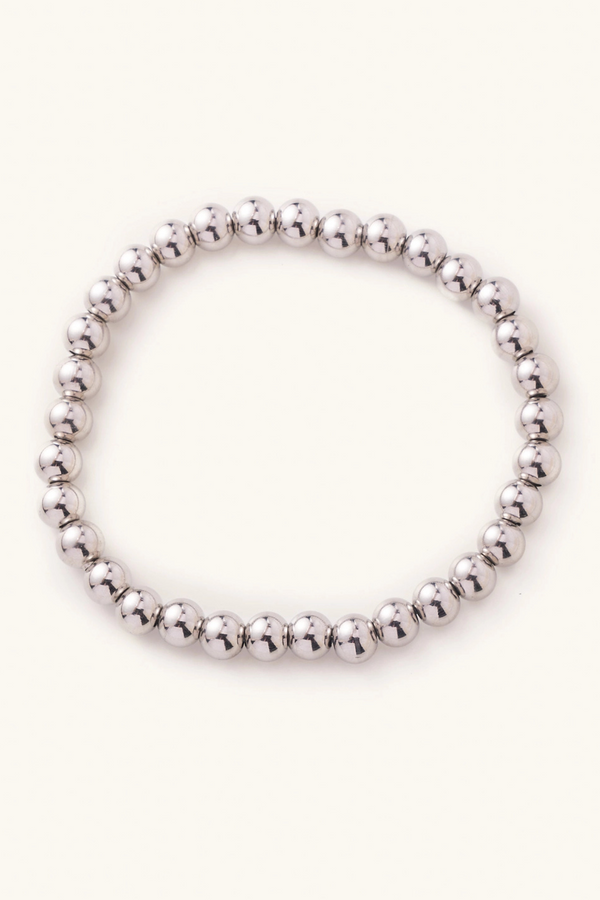 Large Silver Ball Bracelet