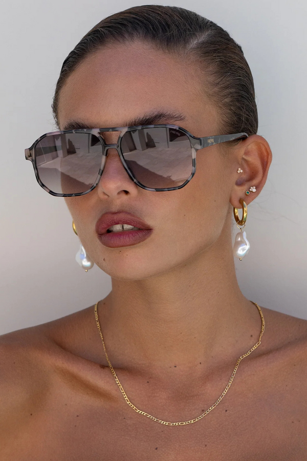 Billie Tortoise Acetate Aviator Sunglasses