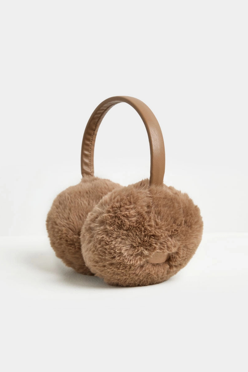 Taupe Faux Fur Earmuffs