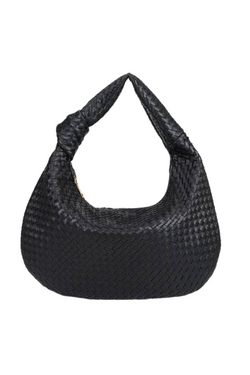 Brigitte Black Hobo Shoulder Bag