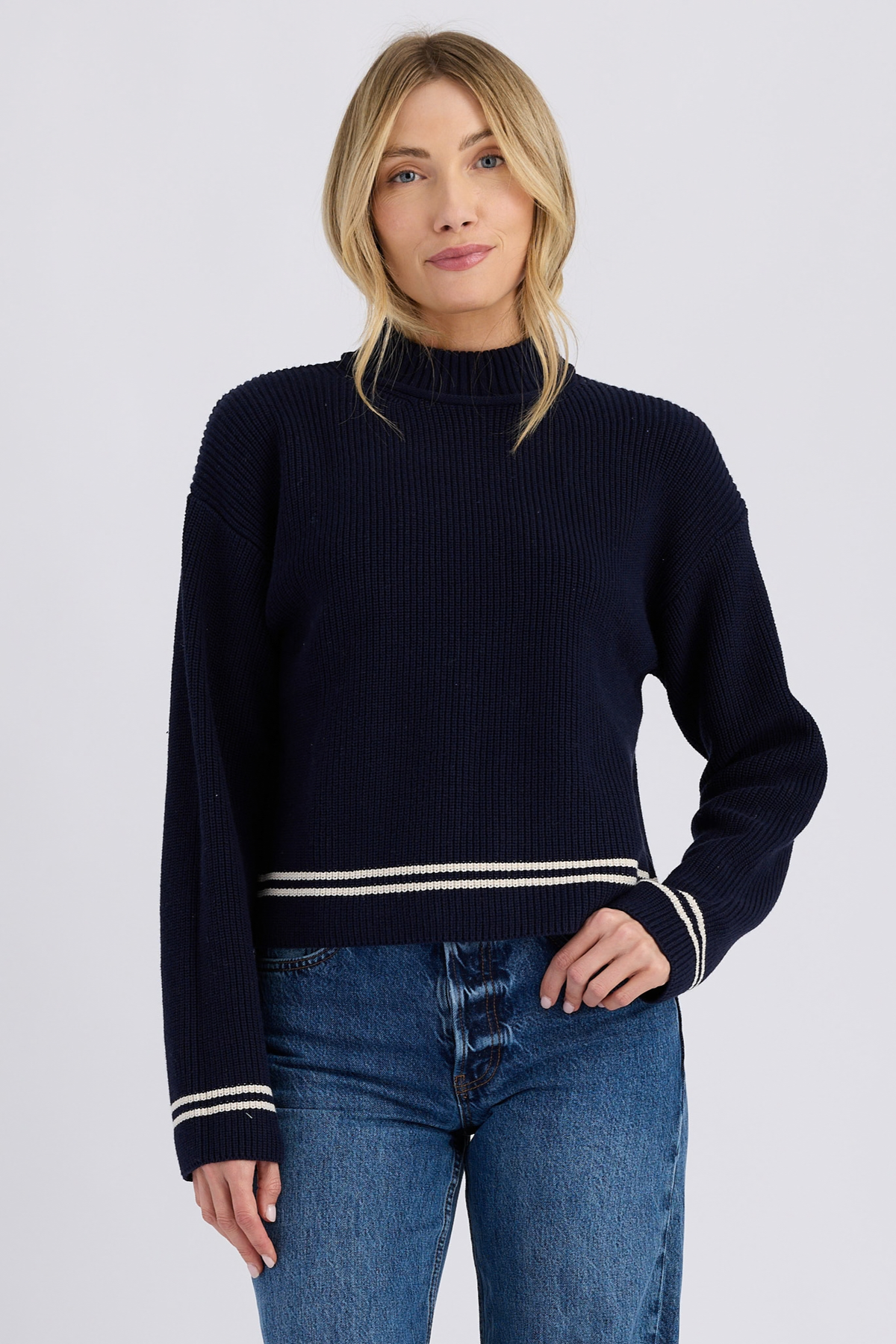 Emil Navy Mockneck