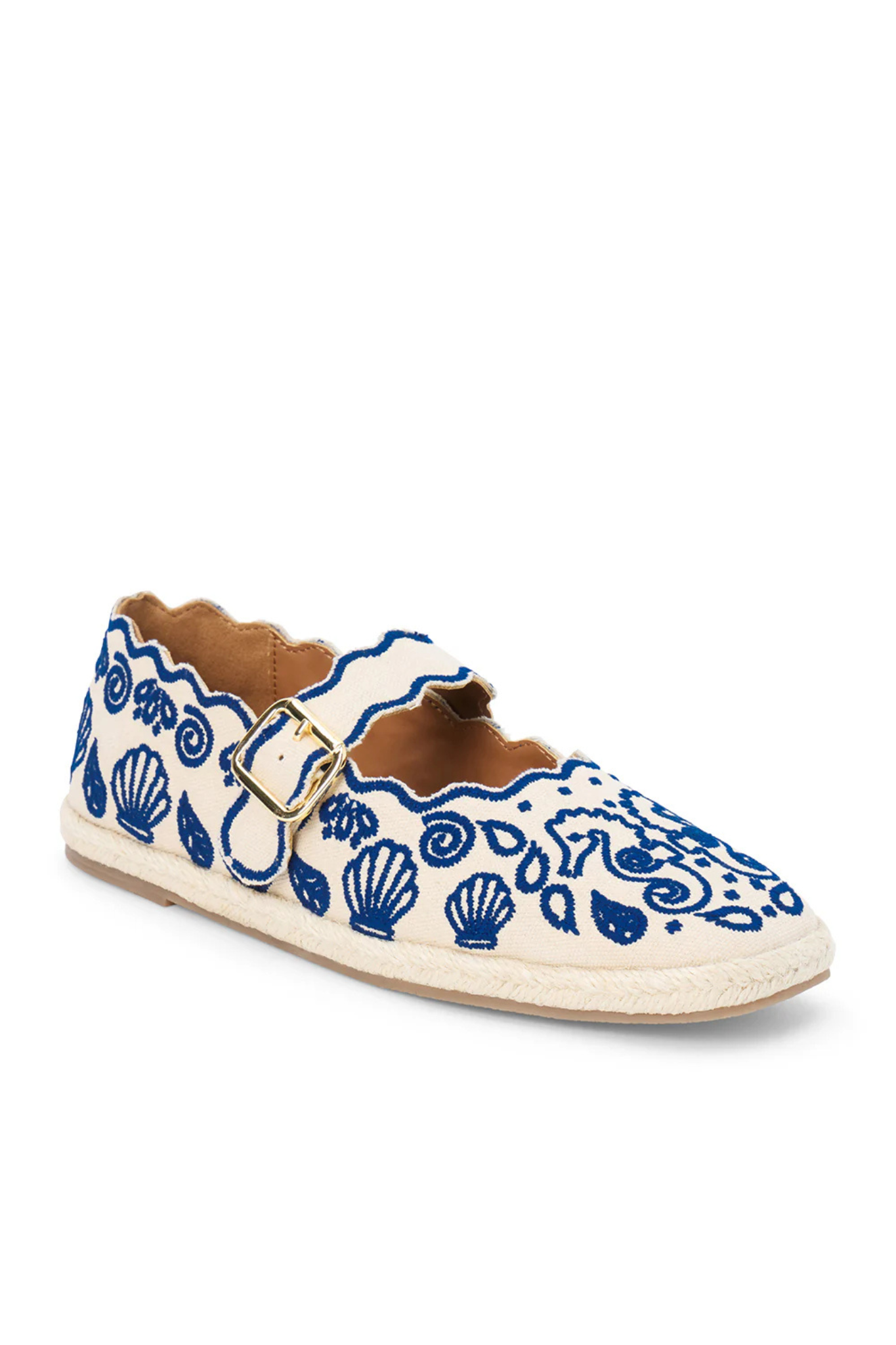 Ariana Blue Espadrille Flat