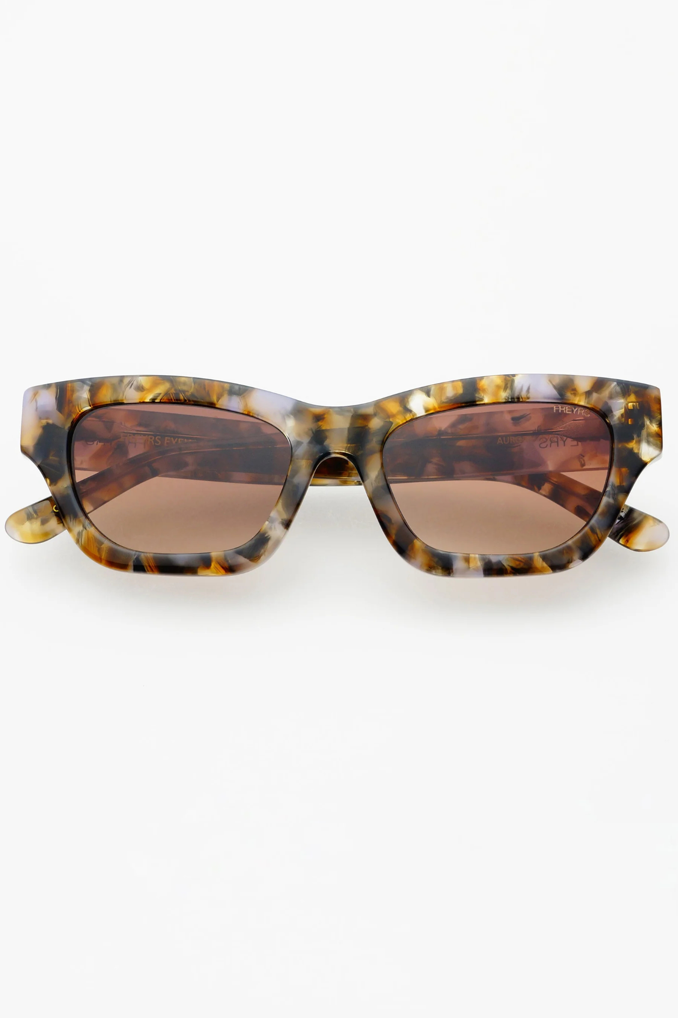 Aurora Brown Pearl Acetate Cat Eye Sunglasses