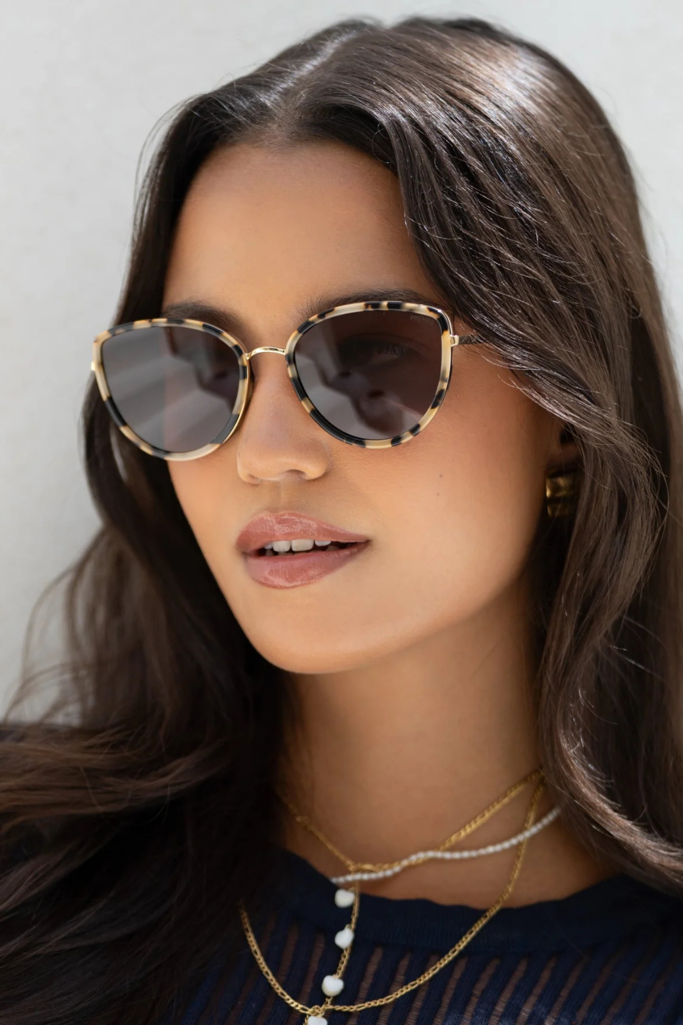 Luna Milky Tortoise Acetate Sunglasses