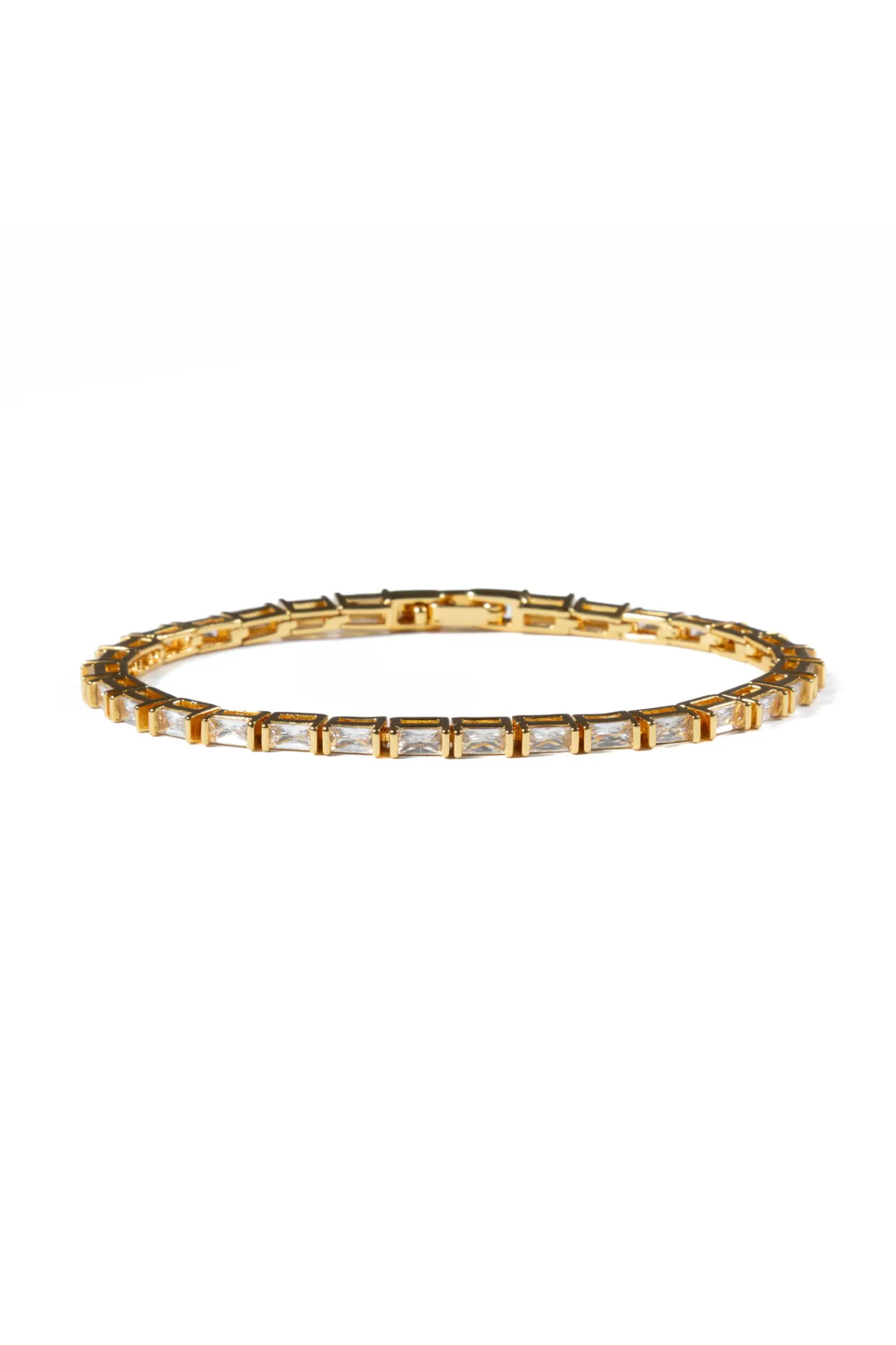 18K Gold Baguette Tennis Bracelet