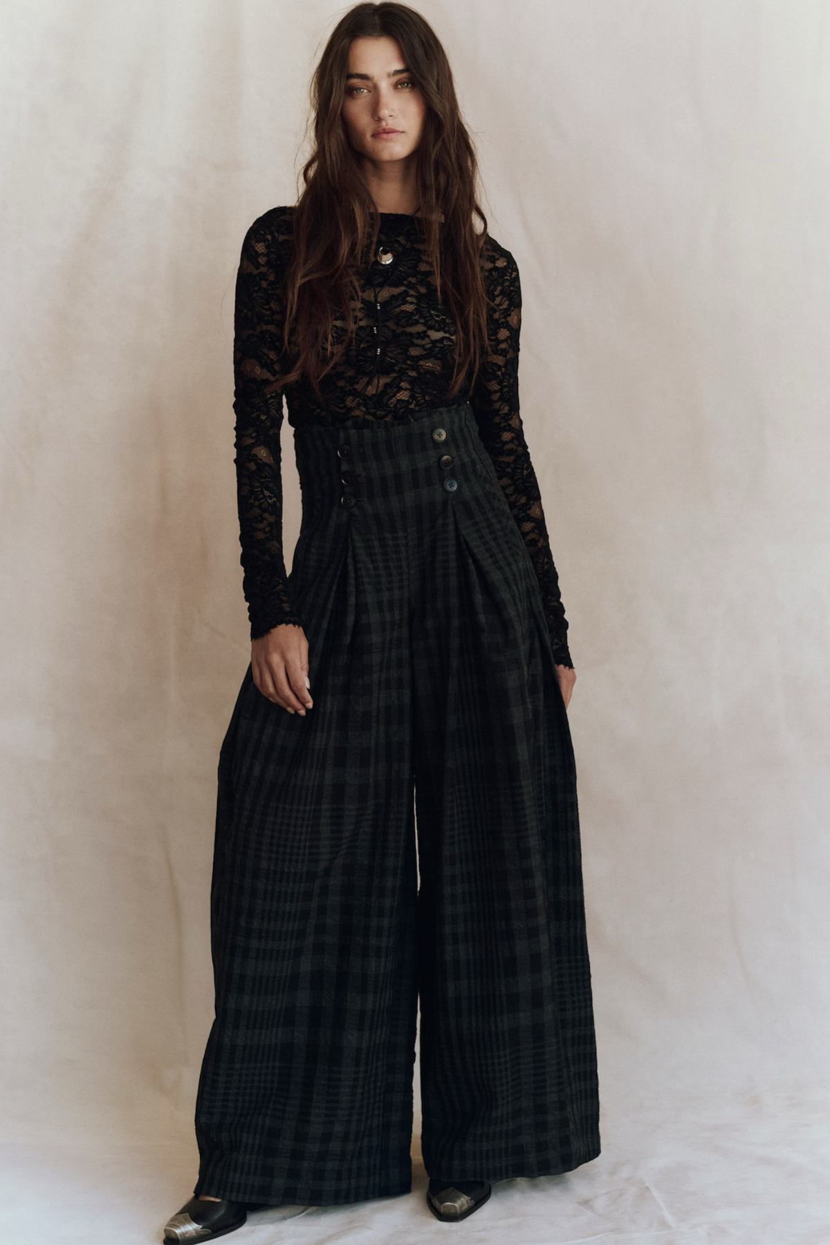 Raising Eyebrows Black Lace Top