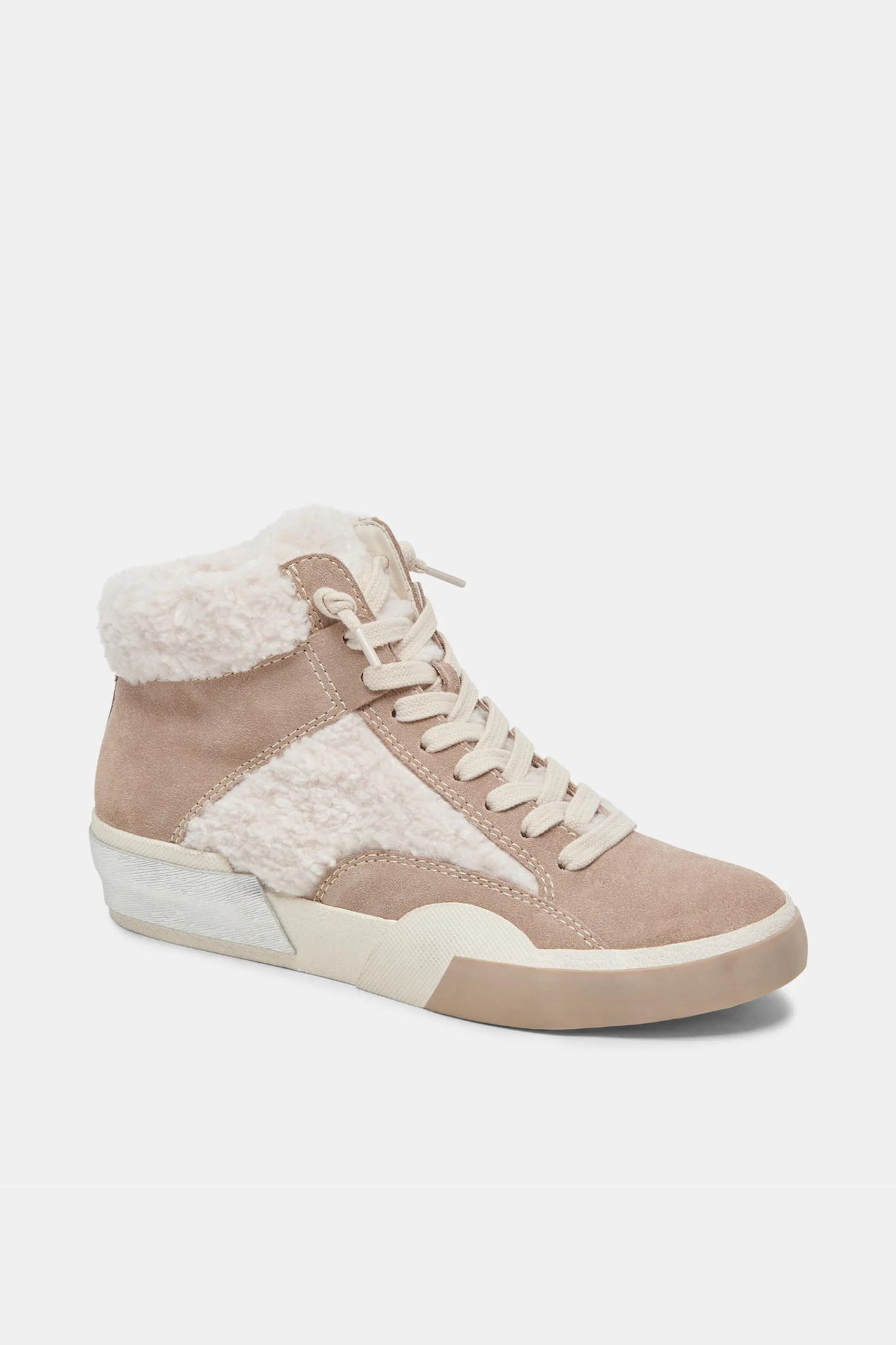 Zilvia Plush Taupe Suede Sneaker