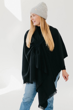 Rylee Black Poncho