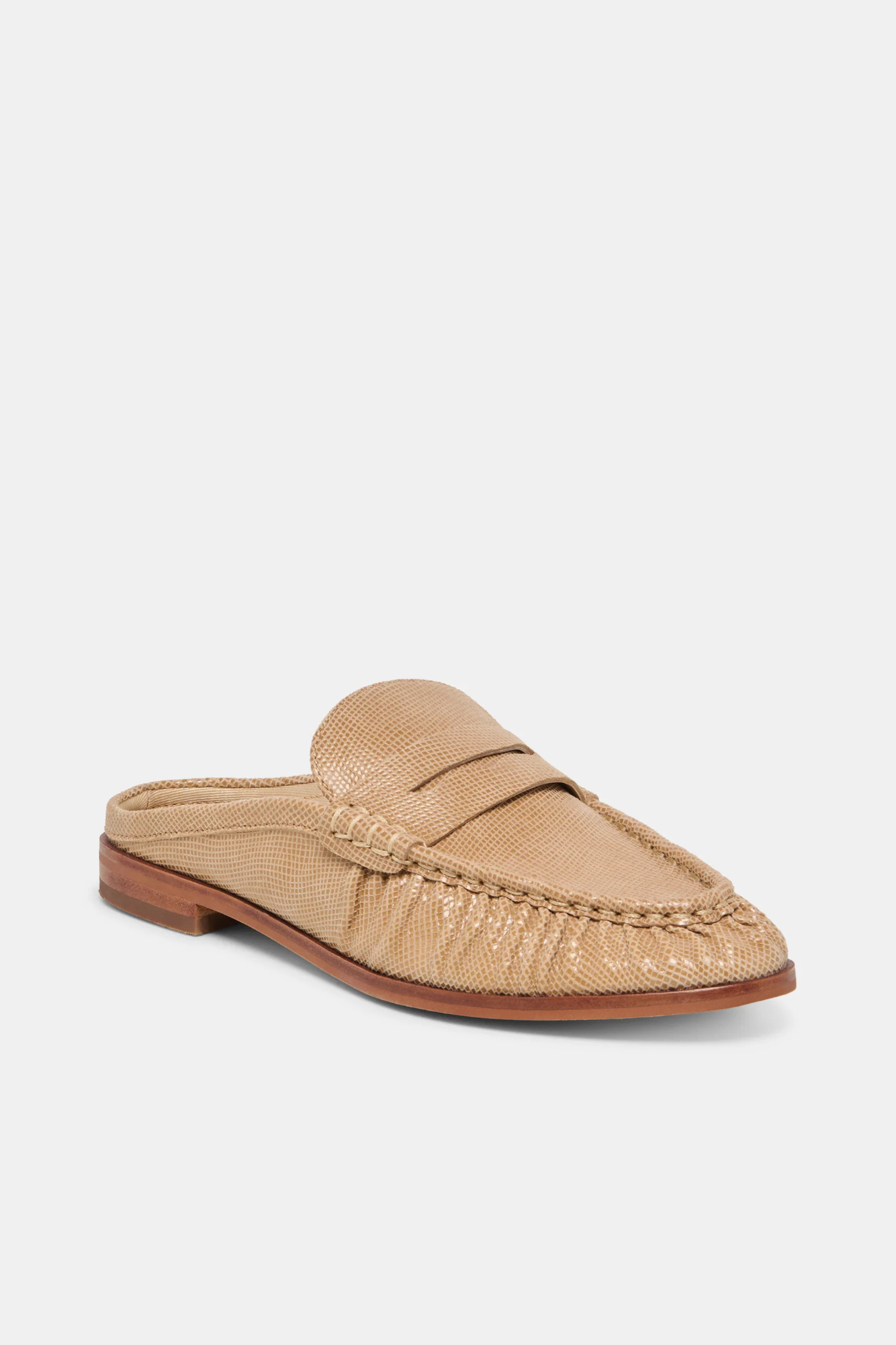 Betzy Latte Embossed Suede Loafer