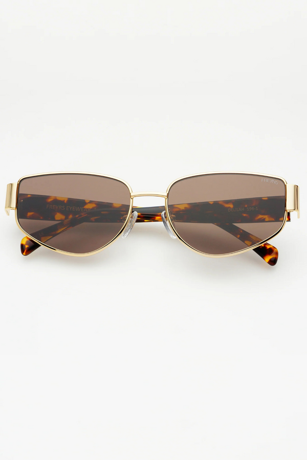 Delilah Gold/Brown Sunglasses