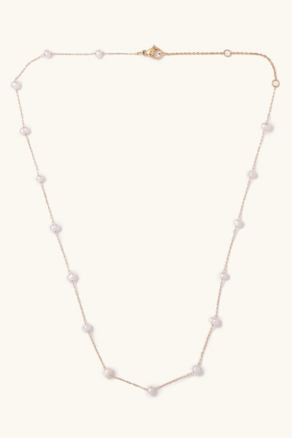 Camille Gold Pearl Necklace