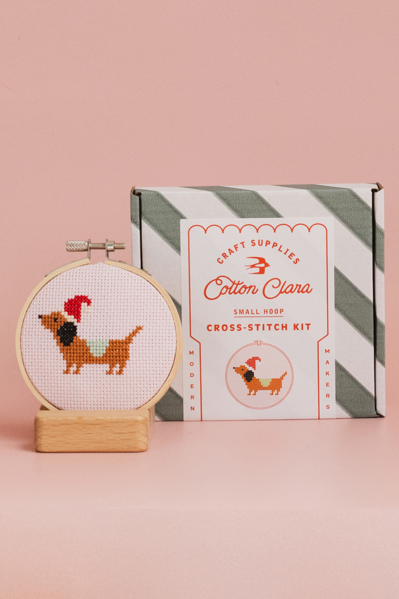 Christmas Dachshund Cross Stitch Kit