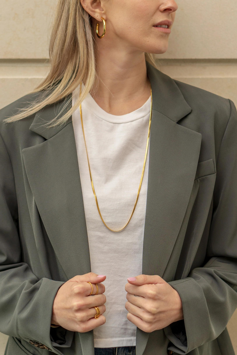 Herringbone Long Necklace