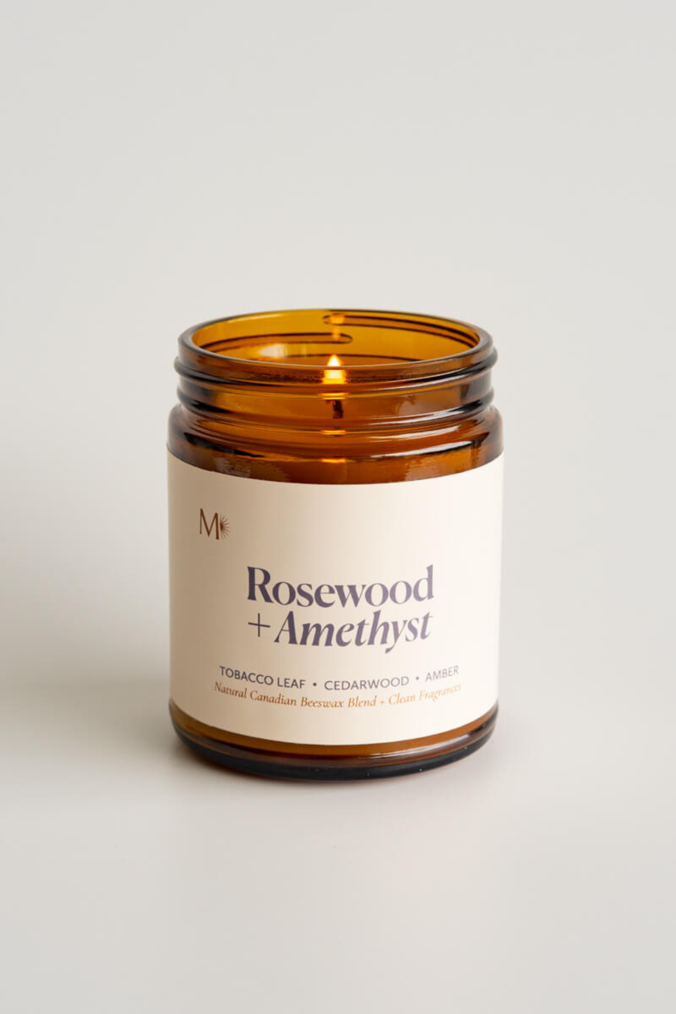 Rosewood + Amethyst Candle