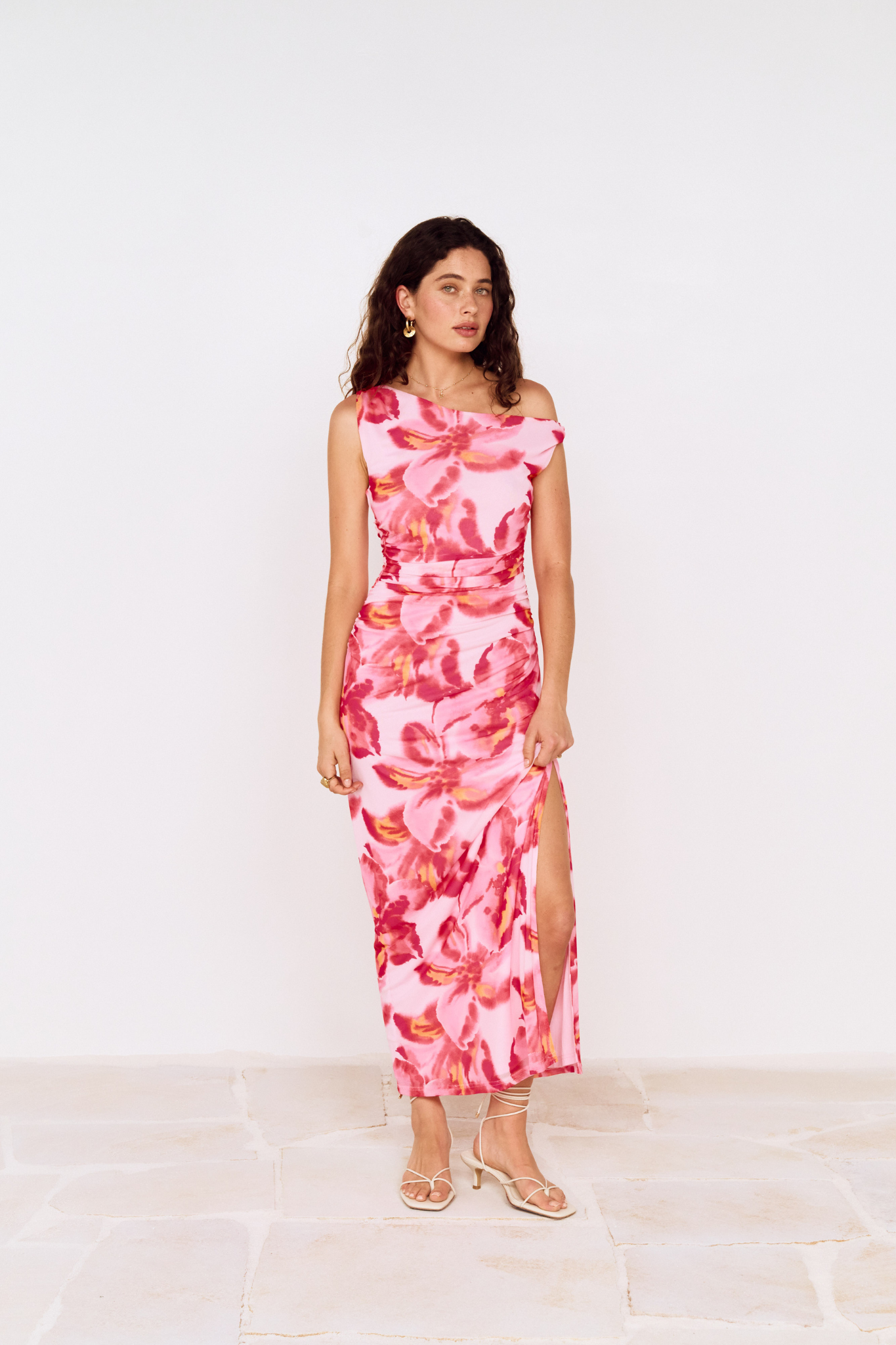 Bianca Floral Mesh Midi Dress