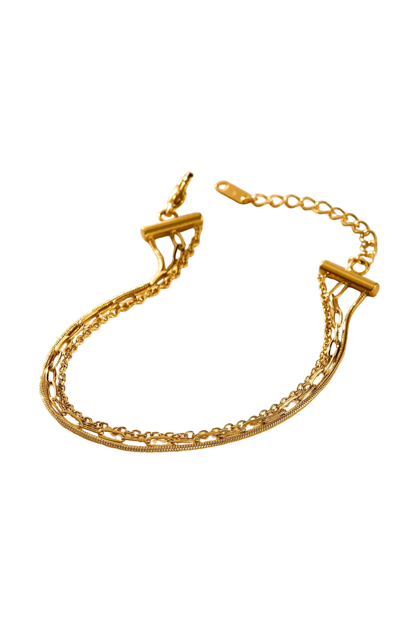 Gold Triple Layer Anklet