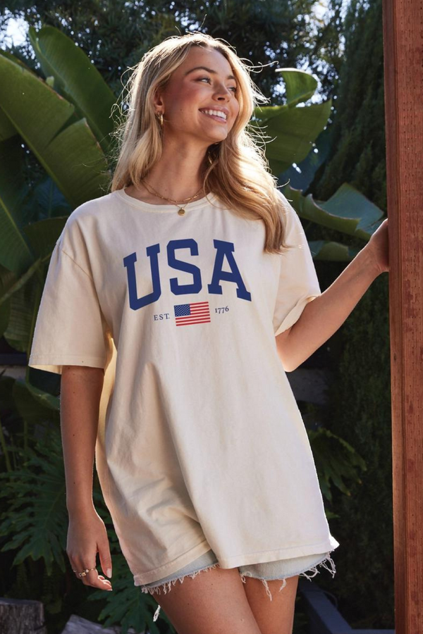 USA Est 1776 Oversized Tee