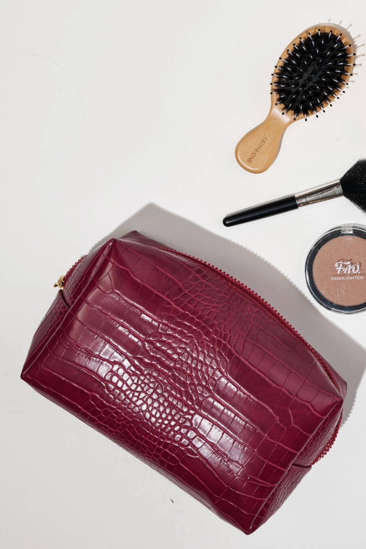 Red Croc Cosmetic Bag
