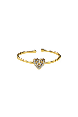 Dainty Diamond Heart Ring