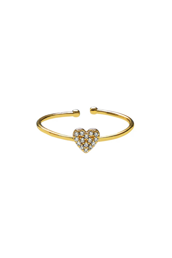 Dainty Diamond Heart Ring